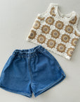 CROCHET TANK SET OF 2 - MARIGOLD DAISY