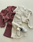 FLEECE SWEATER BABY GIRL - BEIGE MELANGE