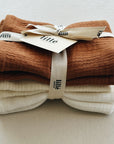 MULLTÜCHER 3ER-SET - Geschenkset Caramel