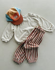 RELAXED JOGGER - POPPY STRIPE