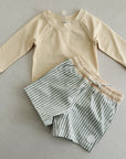 UPF 50+ ZWEMSHORT - SAGE STRIPE