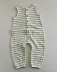 WAFFLE JUMPSUIT - MINT STRIPE