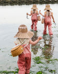 DUGAREE RAIN PANTS - crabapple
