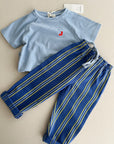 Kick stripe pants - Cobalt blue stripe