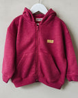 ZIP SWEATER DOVEN GERANIUM - KIDS