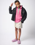 ZIP SWEATER DOVEN GERANIUM - KIDS