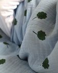 MUSLIN CLOTH 70X70 - light blue clover