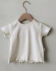 RUFFLED T-SHIRT - CREMA