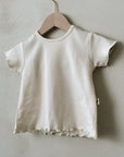 RUFFLED T-SHIRT - CREMA