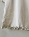RUFFLED T-SHIRT - CREMA