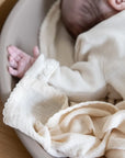 MUSLIN CLOTH 2 PACK - cream lace