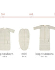 PIEP INBAKERSLAAPZAK - 0-3m - Elke Dag - sage stripes