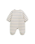 STRIPED FLAMÉ JUMPSUIT - blue