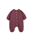 WOVEN JUMPSUIT BABY - bordeaux