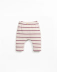 STRIPED JERSEY LEGGINGS BABY - bordeaux