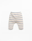 STRIPED JERSEY LEGGINGS - blue