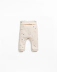 PRINTED RIB FLAMÉ LEGGINGS - NEWBORN
