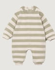STRIPED FLAMÉ JERSEY JUMPSUIT - BABY