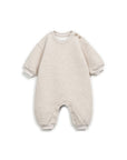 FLEECE JUMPSUIT - BEIGE MELANGE