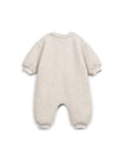 FLEECE JUMPSUIT - BEIGE MELANGE