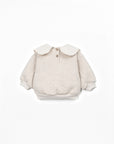FLEECE SWEATER BABY GIRL - BEIGE MELANGE