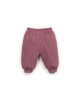 FLEECE TROUSERS BABY GIRL - BORDEAUX