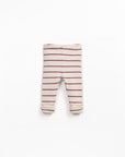 STRIPED JERSEY LEGGINGS - BORDEAUX