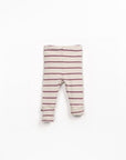 STRIPED JERSEY LEGGINGS - BORDEAUX