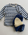 STRIPED LS T-SHIRT KIDS - DARK BLUE