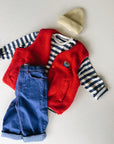 STRIPED LS T-SHIRT KIDS - DARK BLUE