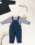STRIPED LS T-SHIRT KIDS - DARK BLUE