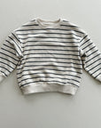 STRIPED JERSEY SWEATER KIDS - GRAFITE