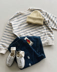 STRIPED JERSEY SWEATER KIDS - BLUE