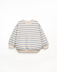 STRIPED JERSEY SWEATER KIDS - BLUE