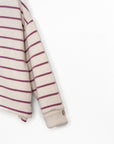STRIPED JERSEY SWEATER KIDS - BORDEAUX