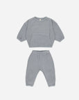 WAFFLE SLOUCH SET - BLUE