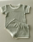 WAFFLE SHORTIE SET