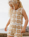 CROCHET TANK SET OF 2 - MARIGOLD DAISY
