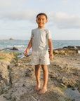 UPF 50+ ZWEMSHORT - SAGE STRIPE