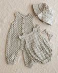 WOVEN JUMPSUIT - SAGE CHECK