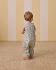 WOVEN JUMPSUIT - SAGE CHECK