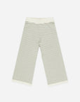 KNIT WIDE LEG PANT - SAGE STRIPE
