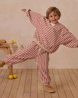 RELAXED JOGGER - POPPY STRIPE
