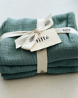 MUSLIN CLOTHS PACK - 3x Perfect Green