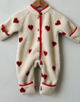 Simone fleece jumpsuit - hearts