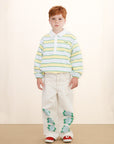 Retro Stripes Polo Sweatshirt - KIDS