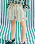 Stripes Twill Shorts Blue - KIDS