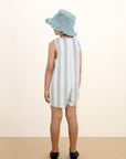 Stripes Twill Short One-Piece - KIDS