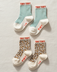 Animal Print & Fine Stripes Medium Socks - BABY