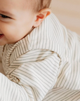 NEWBORN SLAAPZAK COTTON - 0-6m sage stripes